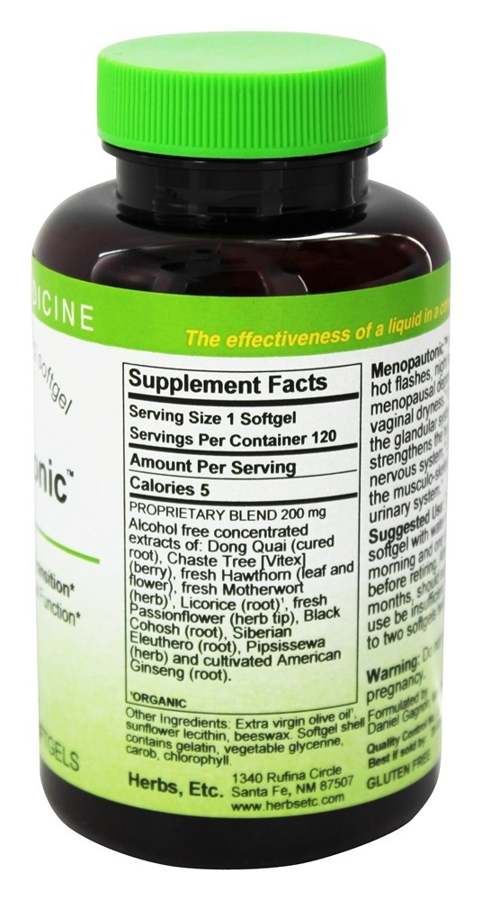 Sem Álcool Menopautônico - 120 Softgels Herbs Etc - Imagem 2