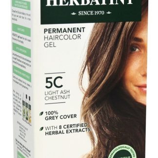 Gel Permanente Haircolor Herbal 5C Cinza Castanho Claro - 4.5 fl. oz. Herbatint