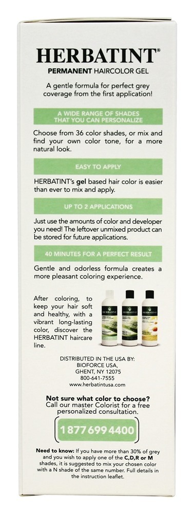 Castanha de Gel Permanente Hermética Haircolor 5N - 4.5 fl. oz. Herbatint - Imagem 6