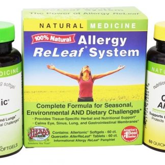 Sistema Allergy ReLeaf - 60 Allertonic Cápsula Gelatinosa & 60 Allerreleaf Comprimidos - 2 Frasco (s) Herbs Etc