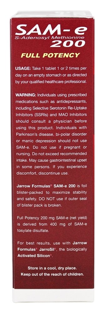 SAM-e 200 - 60 Tablets Jarrow Formulas - Imagem 4