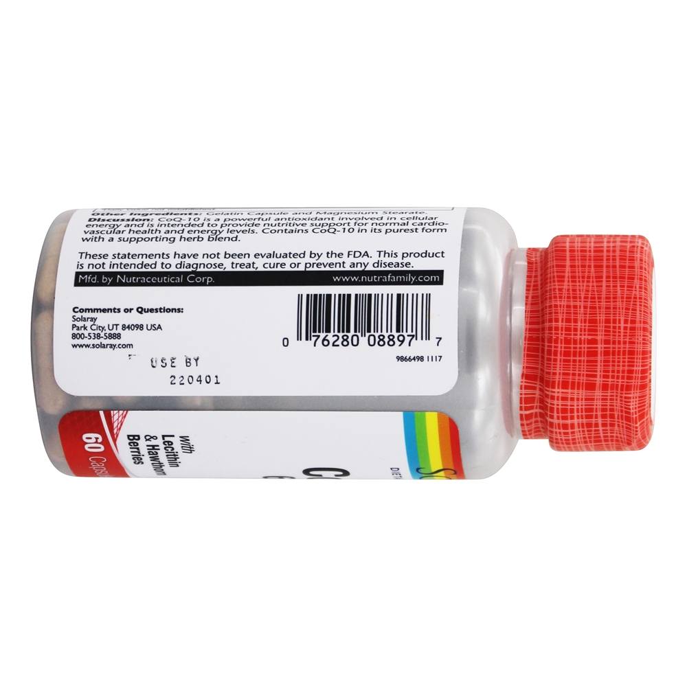 Pure Co-10 60 mg. - Cápsulas 60 Solaray - Imagem 4