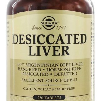 Fígado dessecado - 250 Tablets Solgar