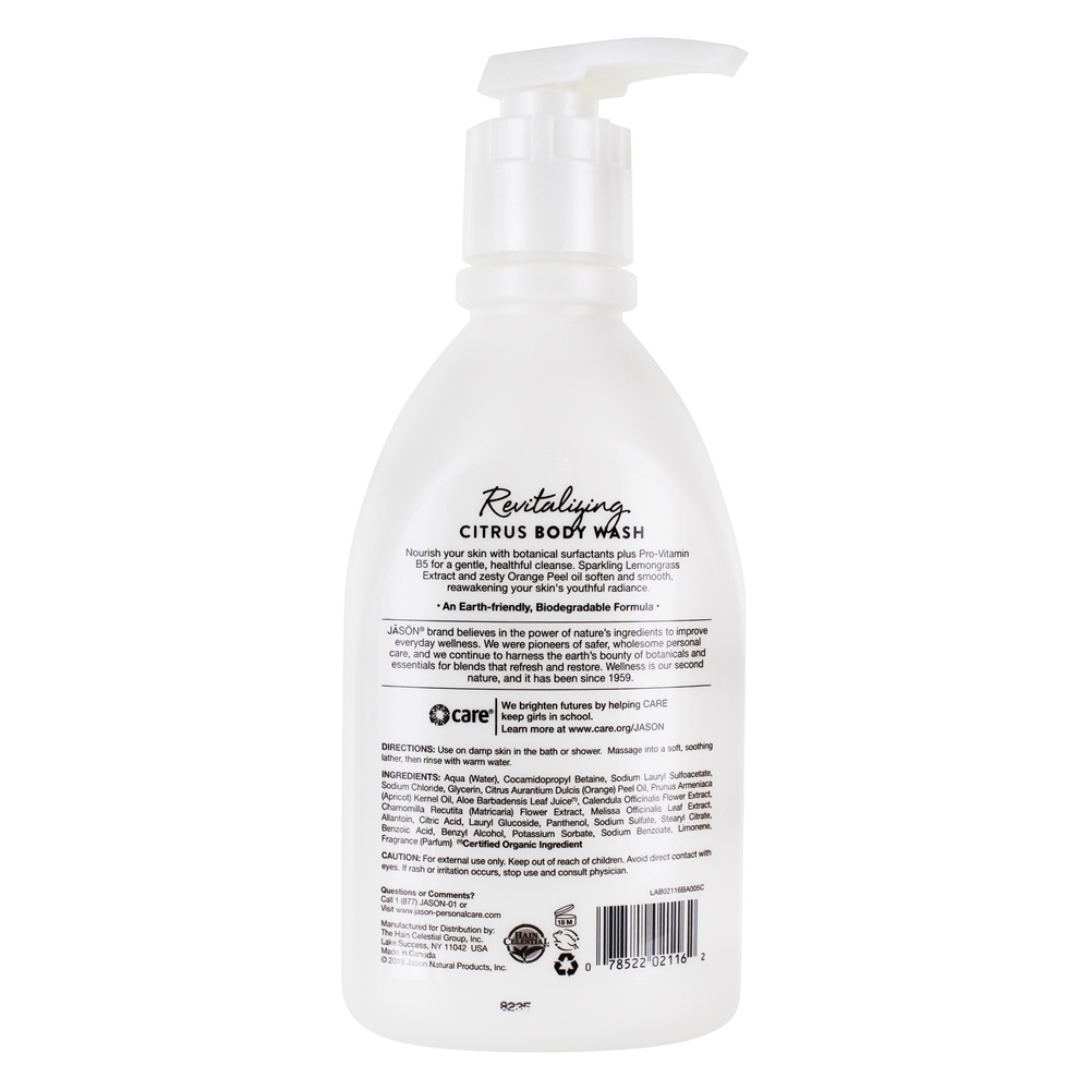 Lavagem Corporal Revitalizante Com Óleo De Casca De Laranja Citrino - 30 fl. oz. JASON Natural Products - Imagem 2