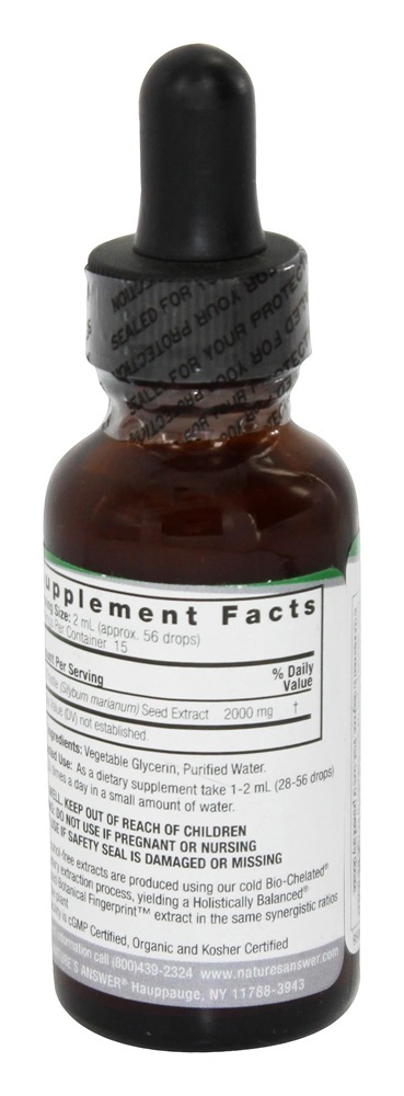 Cardo de leite sem álcool - 1 fl. oz. Nature's Answer - Imagem 3