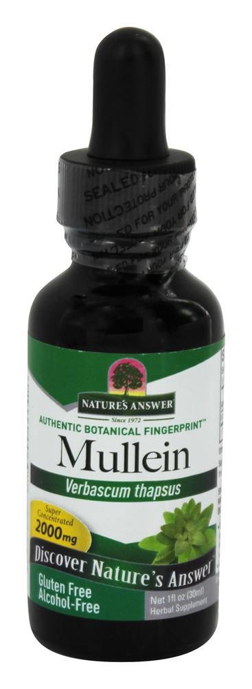 Mullein Leaf Sem Álcool - 1 fl. oz. Nature's Answer