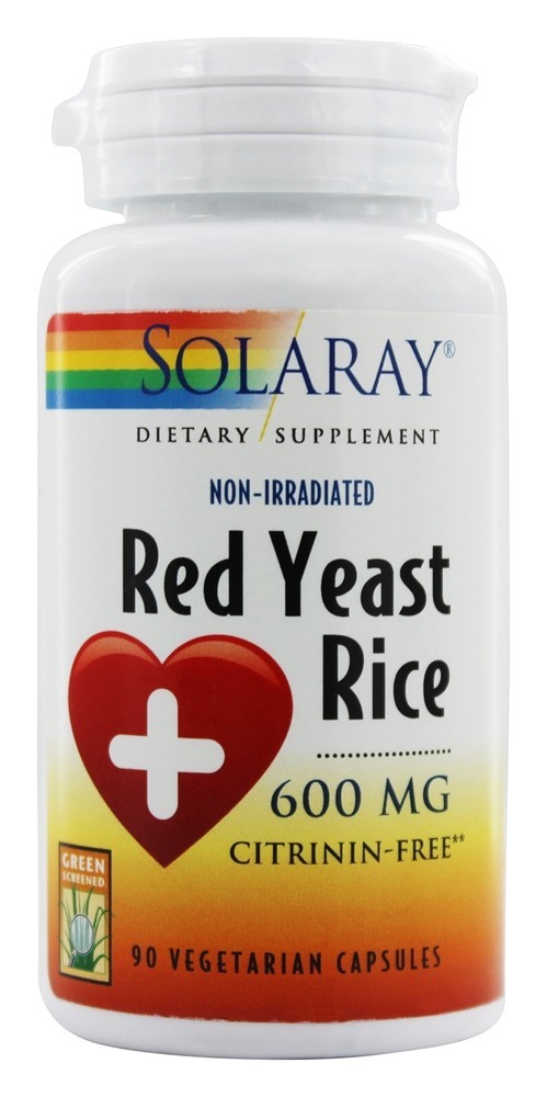 Arroz de fermento vermelho 600 mg. - Cápsulas vegetarianas 90 Solaray