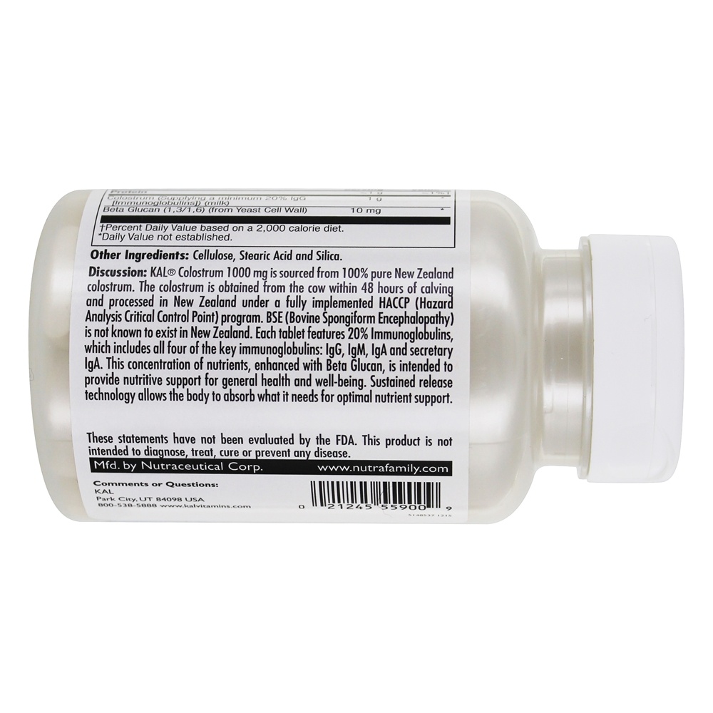 Colostro 1000 mg. - 60 Tablets Kal - Imagem 3
