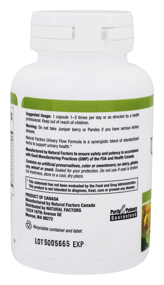 Fórmula de Fluxo Urinário HerbalFactors - Cápsulas 90 Natural Factors - Imagem 3