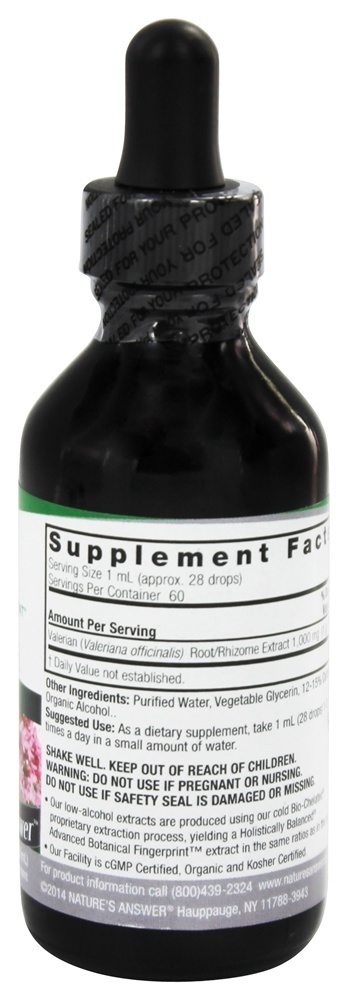 Raiz de Valeriana Super Concentrada - 2 fl. oz. Nature's Answer - Imagem 2