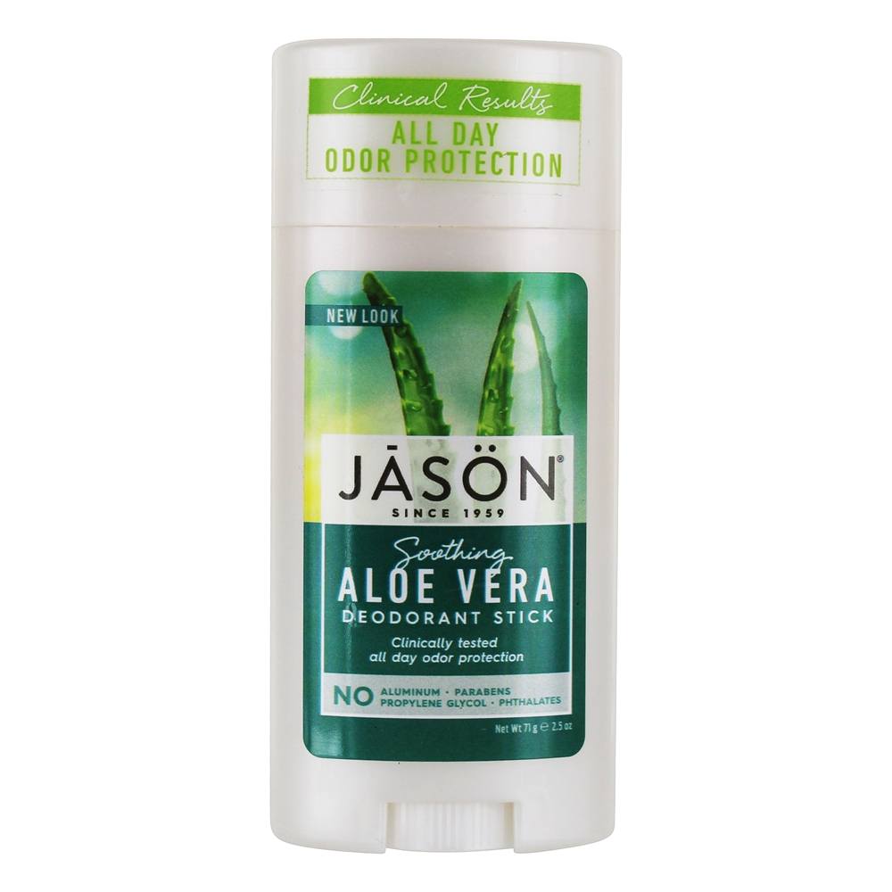 Clinicamente testado desodorante calmante Stick Aloe Vera - 2.5 oz. JASON Natural Products