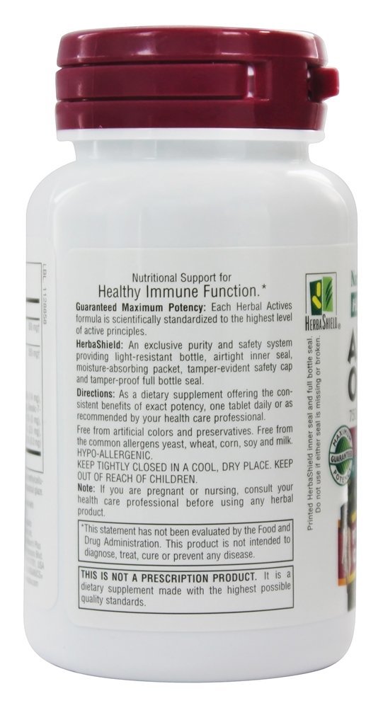 Folha de Azeite Ara-Larix de liberação prolongada Herbal Actives 750 mg. - 30 Tablets Natures Plus - Imagem 3