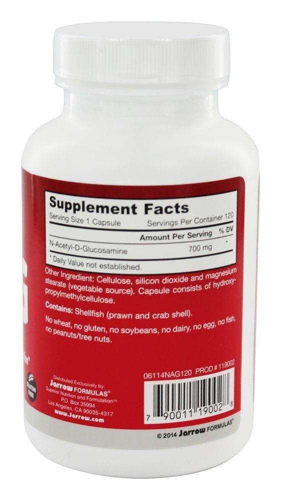 NAG N-Acetil Glucosamina 700 mg. - Cápsulas 120 Jarrow Formulas - Imagem 2