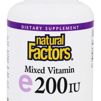 Mistura de Vitamina E 100% 200 UI - 90 Softgels Natural Factors