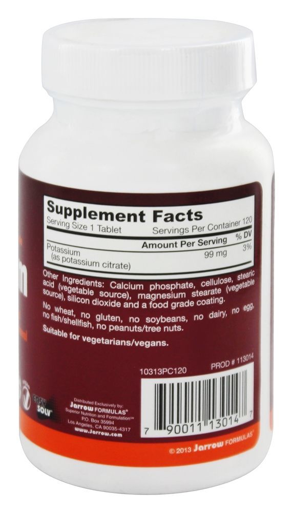 Citrato de potássio - 120 Tablets Jarrow Formulas - Imagem 2