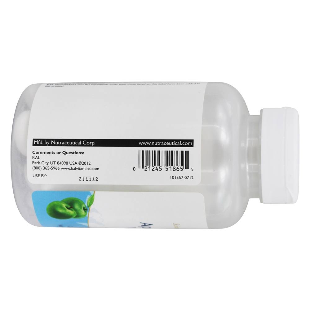 Vinagre De Maçã Sabor Maçã Verde - 60 comprimidos mastigáveis Kal - Imagem 4