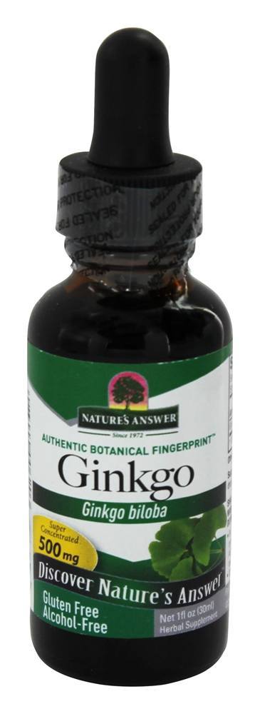 Ginkgo Biloba Sem Álcool - 1 fl. oz. Nature's Answer