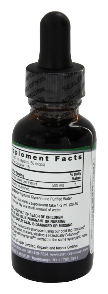 Ginkgo Biloba Sem Álcool - 1 fl. oz. Nature's Answer - Imagem 3