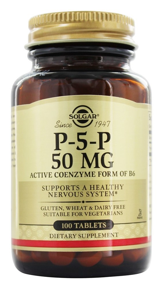 Piridoxal 5 Fosfato (P5P) 50 mg. - 100 Tablets Solgar