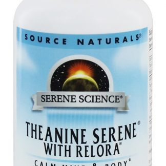 Teanina Serena com Relora - 120 comprimidos 120 contêm casca de magnólia Source Naturals