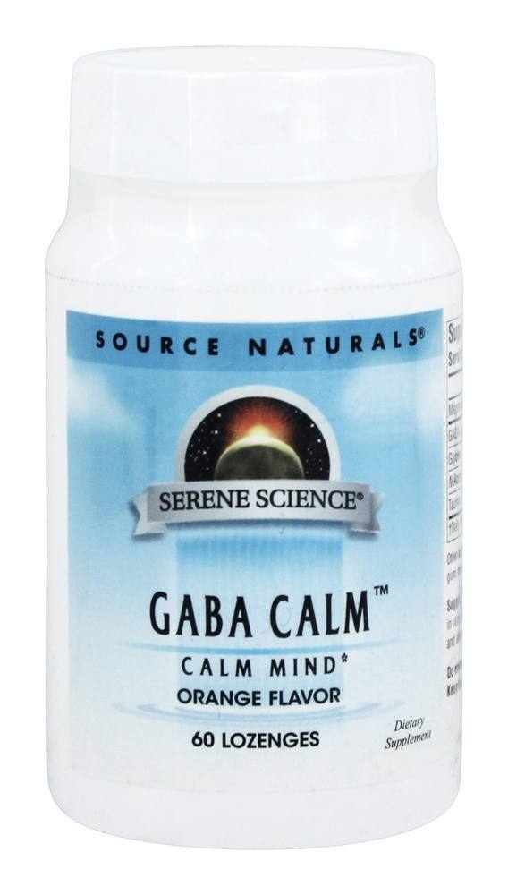 GABA Calma Sublingual Laranja Aromatizado - 60 Tablets Source Naturals
