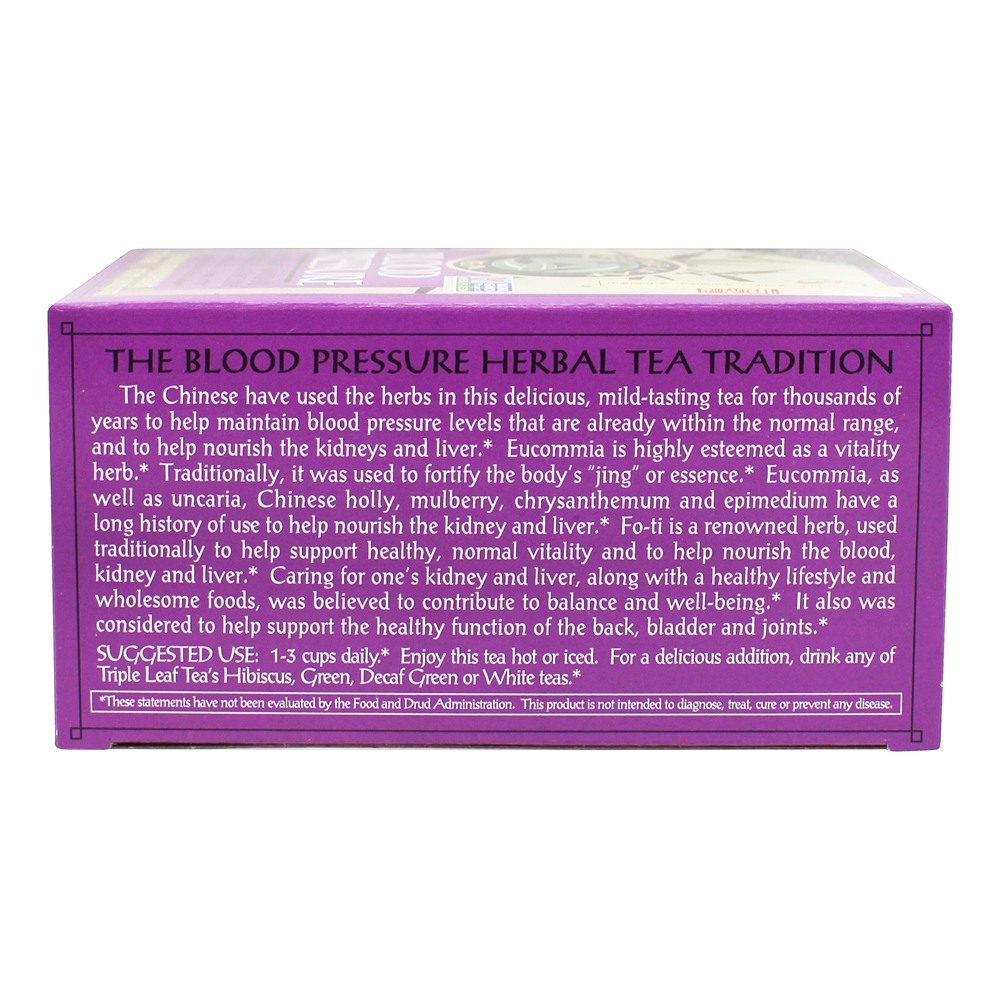 Chá da pressão sanguínea - 20 Saquinhos de Chá Triple Leaf Tea - Imagem 3