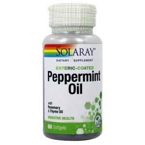 Óleo de hortelã-pimenta entérico revestido - 60 Softgels Solaray