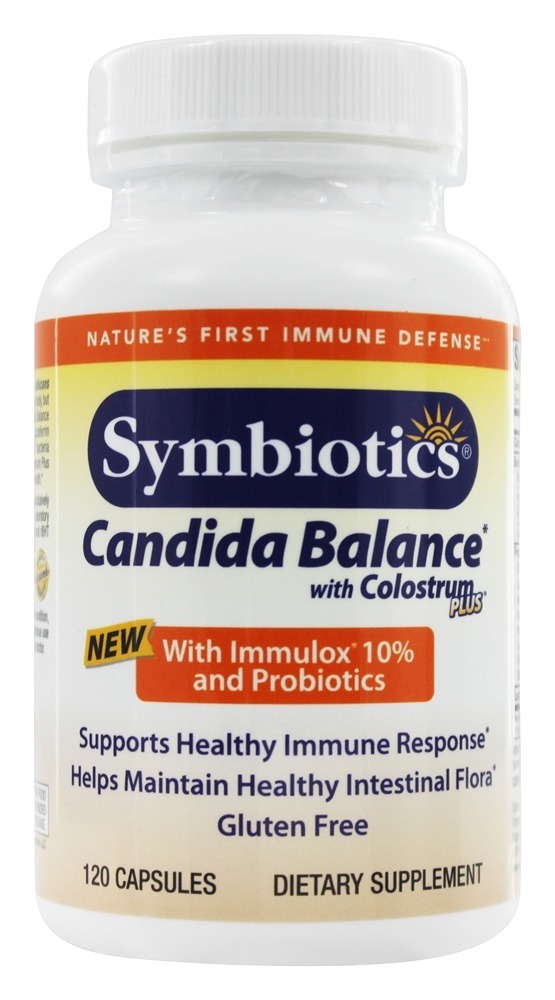 Candida Balance Desintoxicante de Trato GI com Colostro Plus e Probióticos - Cápsulas 120 Symbiotics