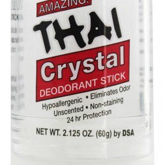 Vara de Push De Desodorante De Cristal Natural Tailandês - 2.125 oz. Thai Deodorant Stone