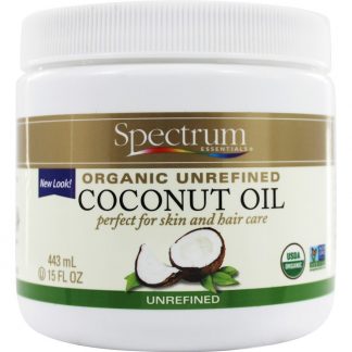 Óleo de coco orgânico não refinado - 15 fl. oz. Spectrum Essentials