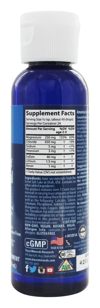 Concentrace Traçar Mineral Gotas - 2 fl. oz. Trace Minerals Research - Imagem 2
