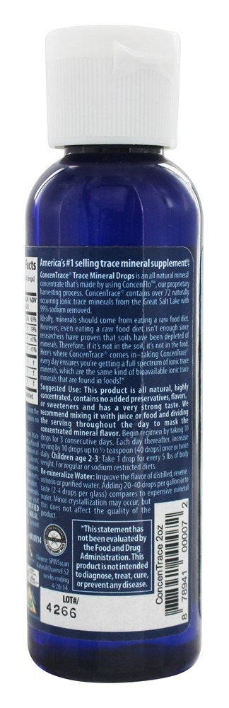 Concentrace Traçar Mineral Gotas - 2 fl. oz. Trace Minerals Research - Imagem 3