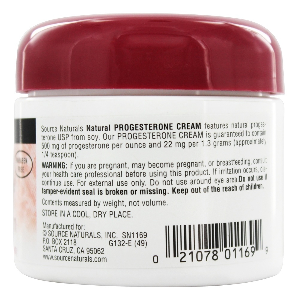 Creme Natural De Progesterona - 2 oz. Source Naturals - Imagem 2