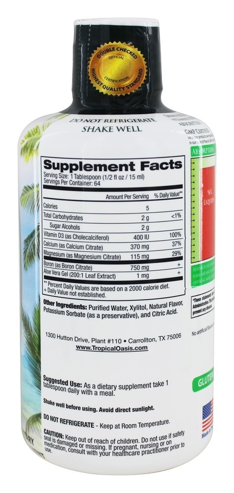 Magnésio Premium Cálcio - 32 oz. Tropical Oasis - Imagem 2