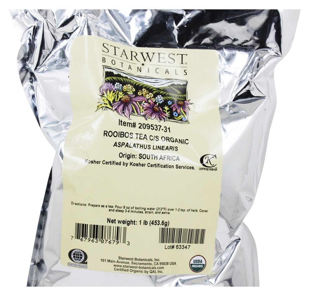 Chá em massa C / S Rooibos Orgânicos - 1 lb. Starwest Botanicals - Imagem 2