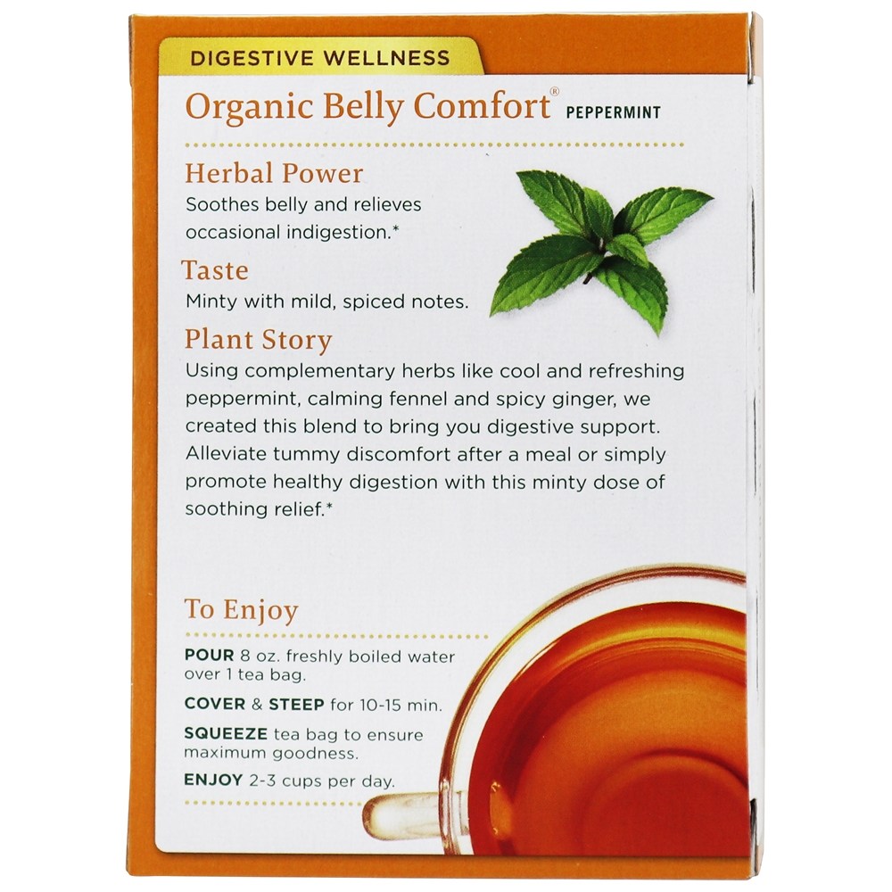 Chá de ervas hortelã de conforto orgânico barriga - 16 Saquinhos de Chá Traditional Medicinals - Imagem 3