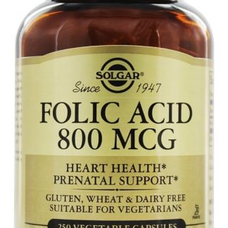 Ácido Fólico 800 mcg. - Cápsulas vegetarianas 250 Solgar
