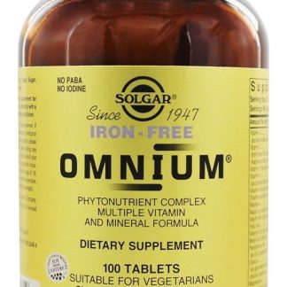 Omnium O Múltiplo Ferro Rico Rico em Phytonutrient Avançado - 100 Tablets Solgar