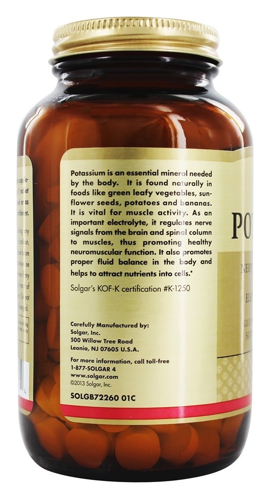 Potássio - 250 Tablets Solgar - Imagem 4