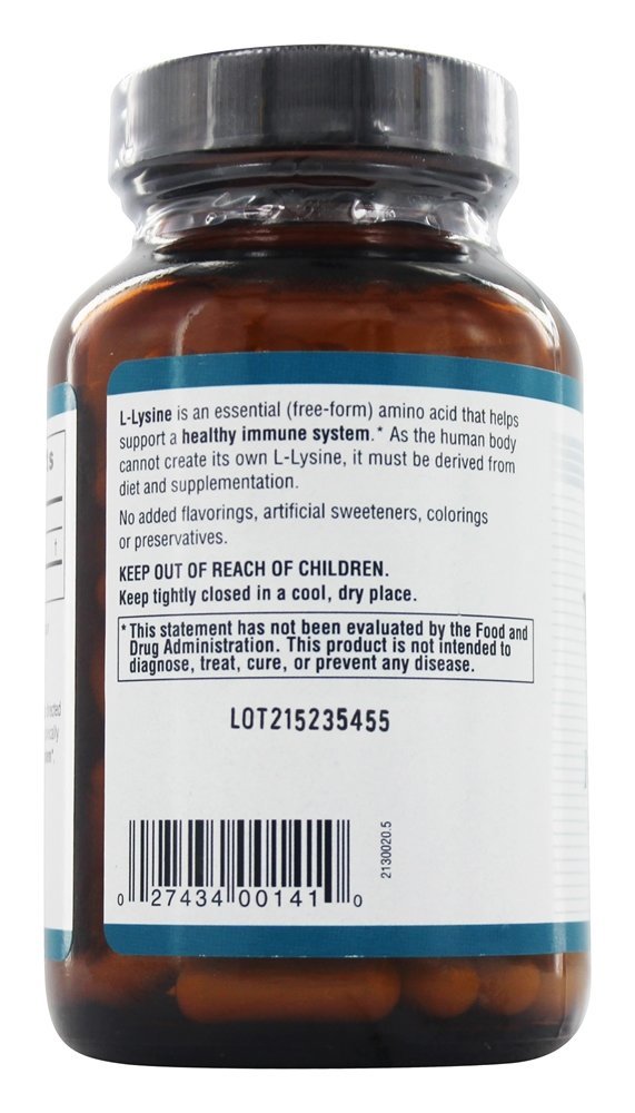 L-Lisina 500 mg. - Cápsulas 100 Twinlab - Imagem 3
