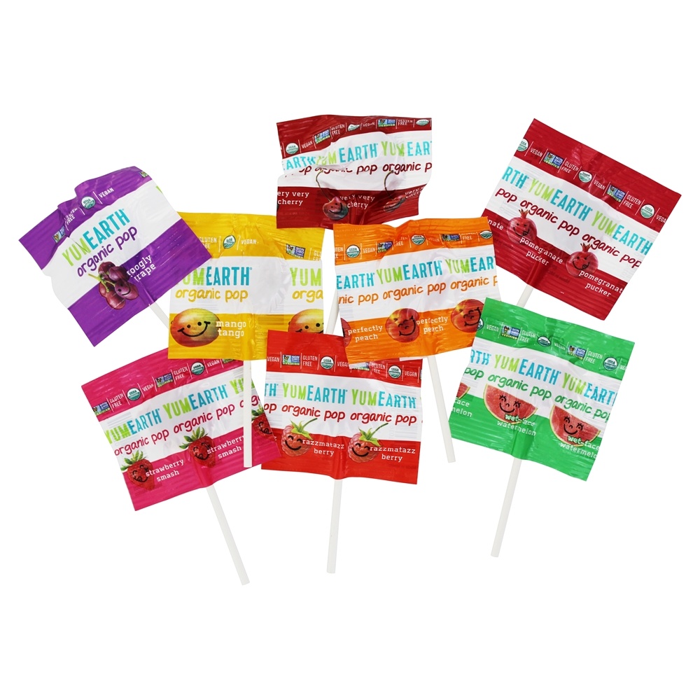 Pops orgânicos Sabores variados - 50 Pirulito (s) YumEarth - Imagem 3