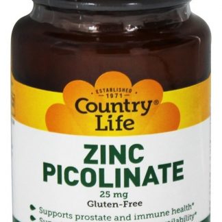 Picolinato de Zinco de Absorção Avançada 25 mg. - 100 Tablets Country Life