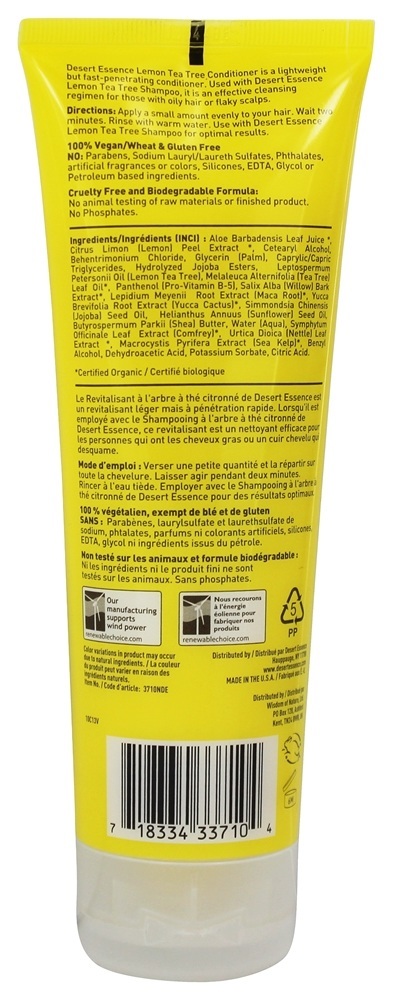 Condicionador Chá Limão - 8 fl. oz. Desert Essence - Imagem 2