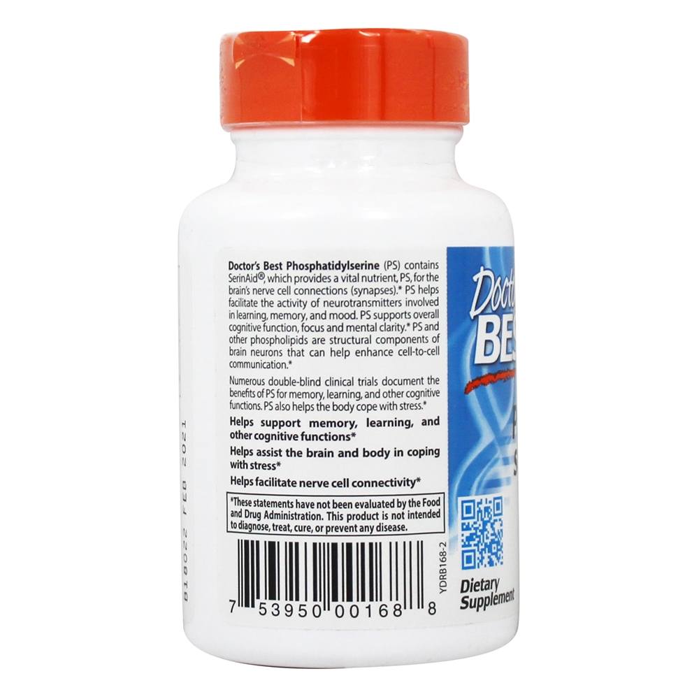 Fosfatidil Serina 100 mg. - 60 Softgels Doctor's Best - Imagem 3