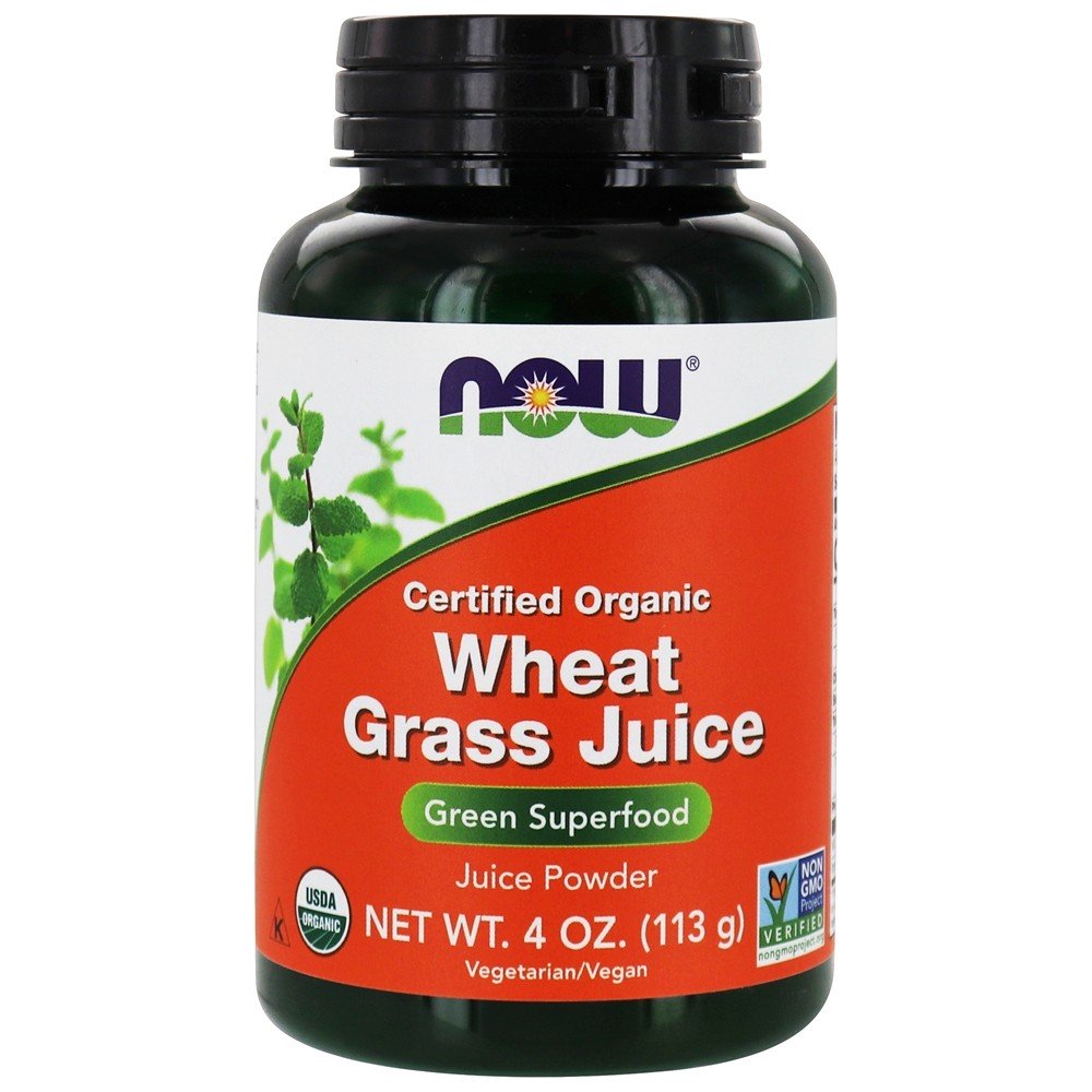 Suco de grama de trigo em pó orgânico certificado - 4 oz. NOW Foods