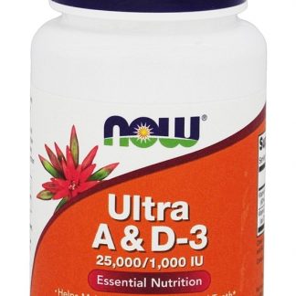 Nutrição Essencial Ultra A & D3 - 100 Softgels NOW Foods