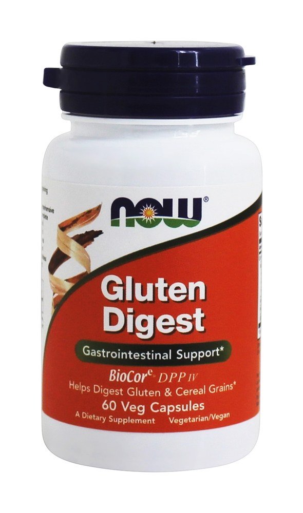 Suporte Gastro-Intestinal do Gluten Digest - 60 Cápsula (s) vegetal (s) NOW Foods
