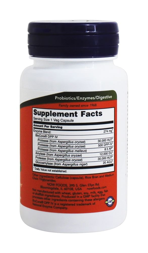 Suporte Gastro-Intestinal do Gluten Digest - 60 Cápsula (s) vegetal (s) NOW Foods - Imagem 2