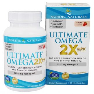 Ultimate Omega 2X Sabor Morango 1120 mg. - 60 Mini cápsulas gelatinosas Nordic Naturals
