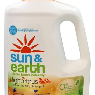 Detergente de lavanderia natural 52 para 100 Carrega Citrus claro - 100 fl. oz. Sun & Earth